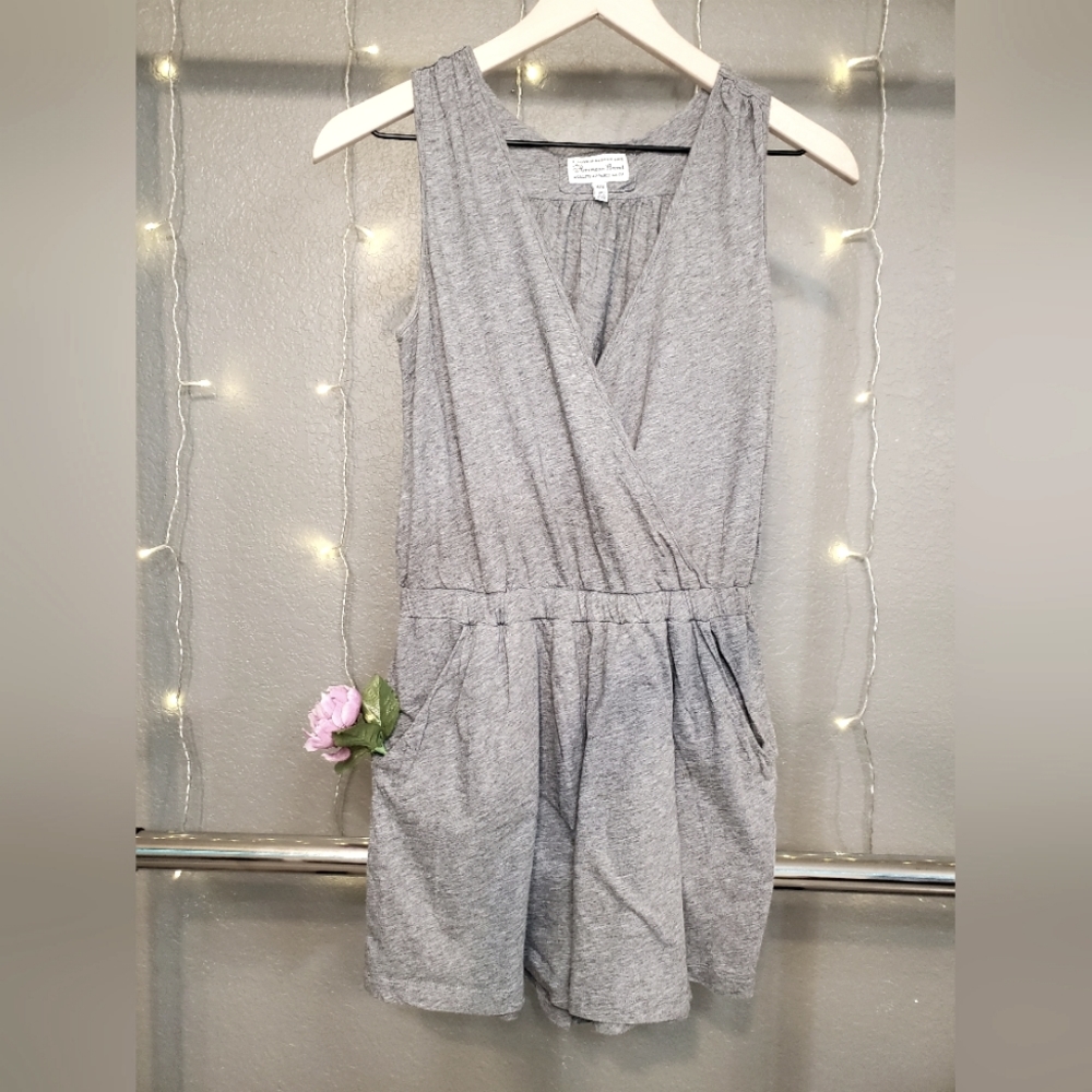 Grey sleeveless romper